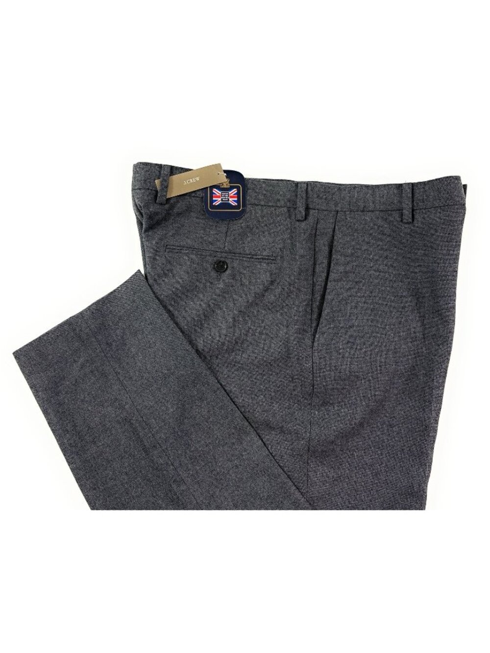 J Crew Mens Ludlow Slim Trousers Size 33x32 Moon Worsted Wool Cotton Blend Pants